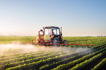 Image of a tractor in a field