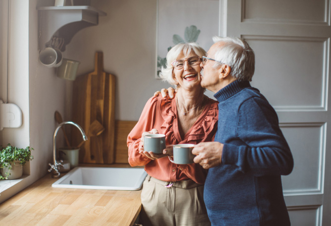 couple in kitchen