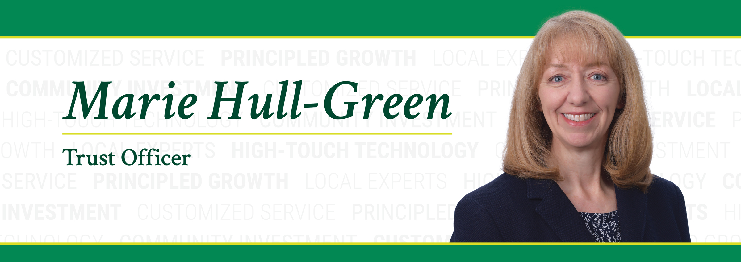 Marie Hull-Green Banner