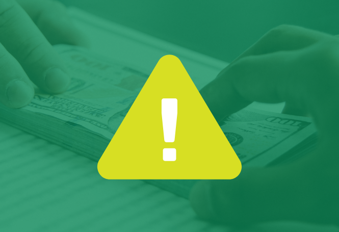 Green Background Yellow Alert Icon