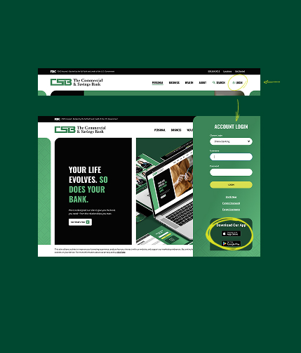 online banking screenshot